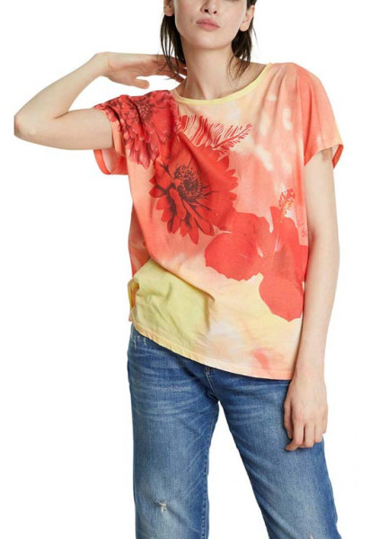 detail Desigual dámské triko 20SWTKAZ