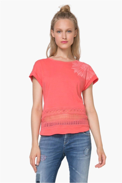 detail Desigual dámské triko 71T2YK7