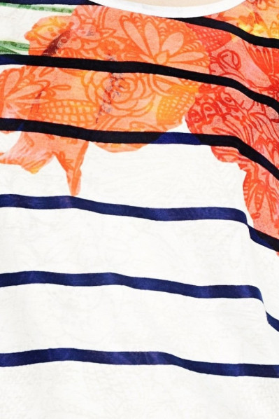 detail Desigual dámské triko 73T2WJ2