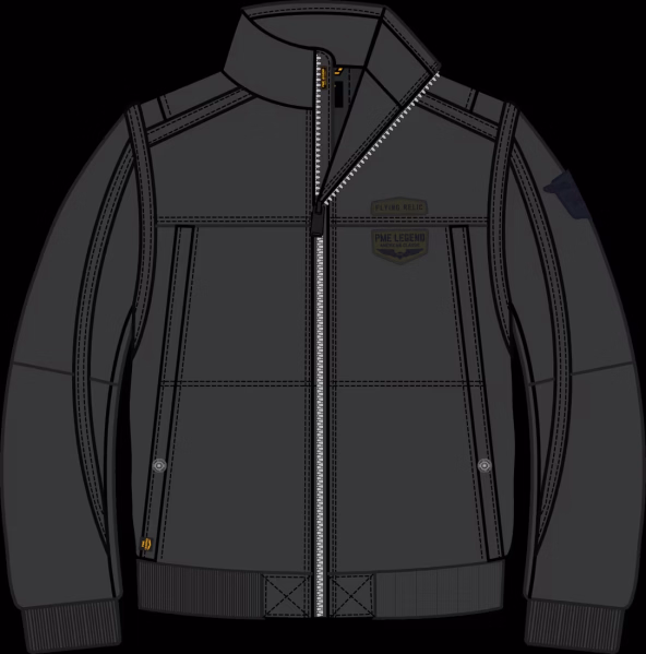 detail PME Legend pánská kožená bunda PLJ2608702-9067 SHORT JACKET AIR BRIDGE
