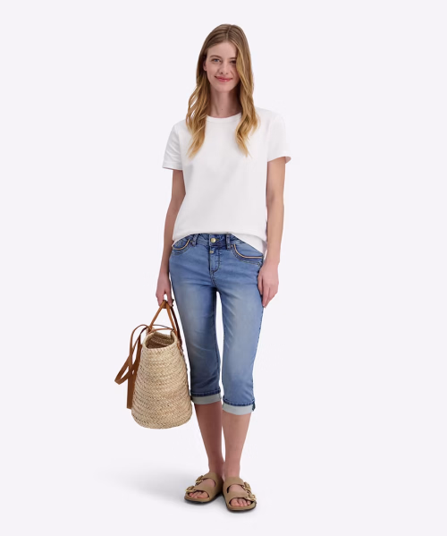 detail Timezone dámské jeans kraťasy T1 50016.3337-27 Slim TaliTZ 3/4