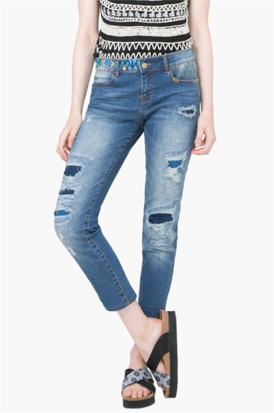 detail Desigual dámské jeans 72D2JE3